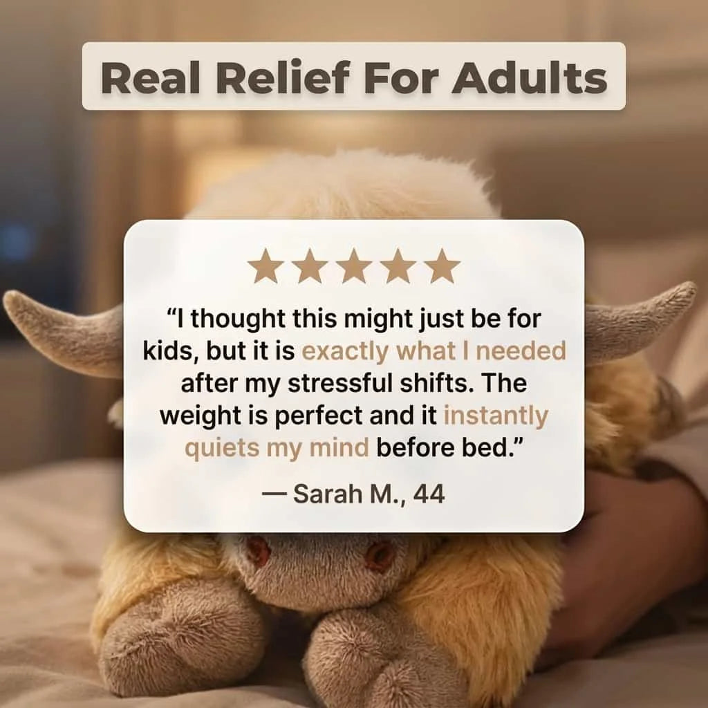 Peluche Vache Highland Anti-Stress – Compagnon Apaisant pour le Sommeil — photo 6