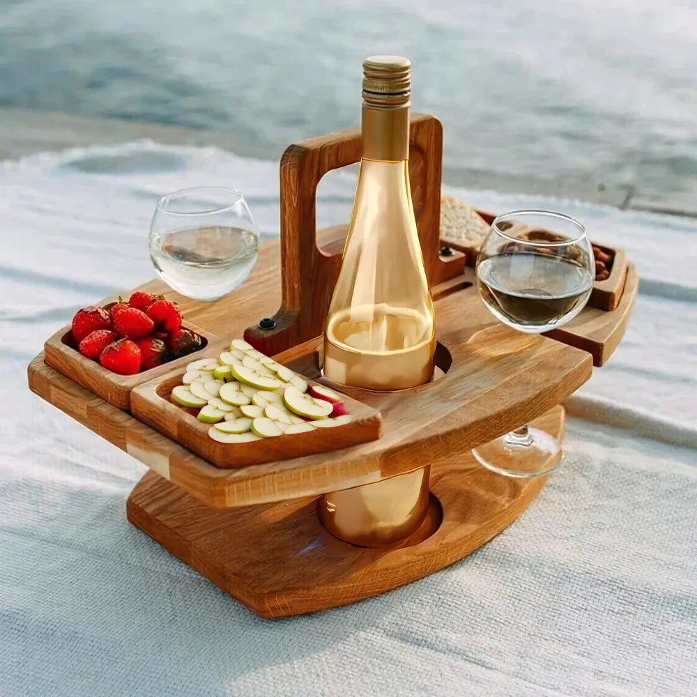 Table de Pique-Nique Pliante Compacte en Bois